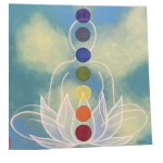 Lótus com 7 chakras - Pintura a Óleo